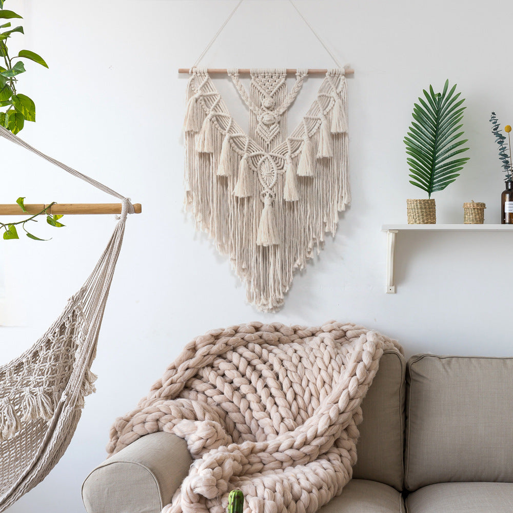 W. Hand-woven Pendant Macrame Wall Decor