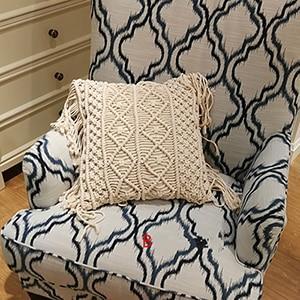 W. Bohemian Hand-woven Macrame Cotton Cushion Covers